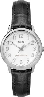 Timex Women's Easy Reader Leather Strap 30mm Watch